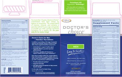 Photo of the Enzymatic Therapy Doctor's Choice Multivitamin Men label