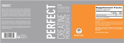 Photo of the Nature's Best Perfect Creatine Monohydrate Plain label
