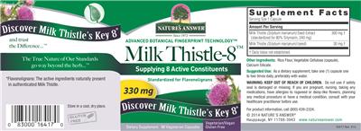 Photo of the Nature's Answer Milk Thistle-8 330 mg label