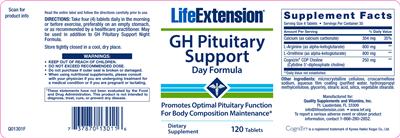 Photo of the Life Extension GH Pituitary Support Day Formula label