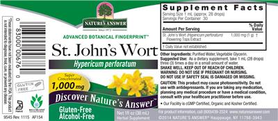St. John's Wort 1,000 mg Alcohol-Free