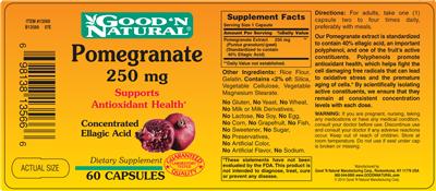 Photo of the Good 'N Natural Pomegranate 250 mg label