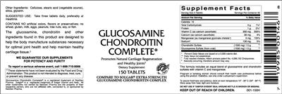 Photo of the VitaCeutical Labs Glucosamine Chondroitin Complete label