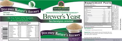 Photo of the Nature's Answer Brewer's Yeast label