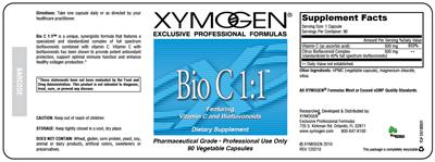 Photo of the XYMOGEN Bio C 1:1 label