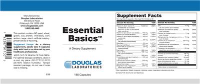 Photo of the Douglas Laboratories Essential Basics label