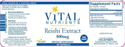 Reishi Extract 500 mg