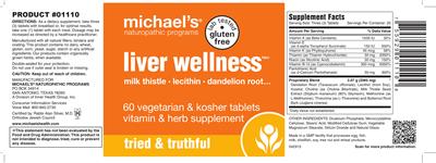 Photo of the Michael's Naturopathic Programs Liver Wellness label