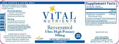 Resveratrol Ultra High Potency 500 mg