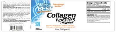 Photo of the Doctor's Best Collagen Types 1 & 3 Powder label