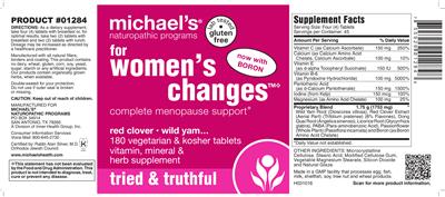 Photo of the Michael's Naturopathic Programs For Women's Changes label