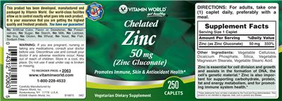 Chelated Zinc 50 mg