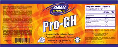 Photo of the NOW Sports Pro-GH label