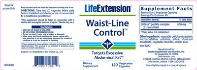 Photo of the Life Extension Waist-Line Control label