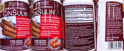 Photo of the TRUNATURE CinSulin label