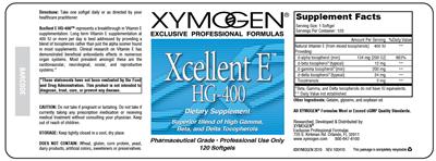 Photo of the XYMOGEN Xcellent E HG-400 label