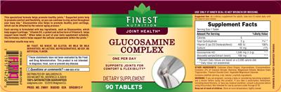 Photo of the Finest Nutrition Glucosamine Complex label