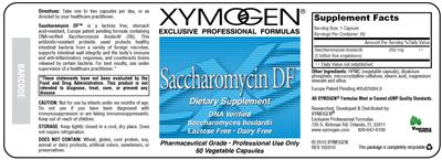 Photo of the XYMOGEN Saccharomycin DF label