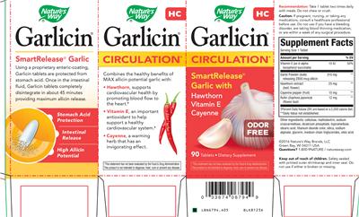 Photo of the Nature's Way Garlicin label