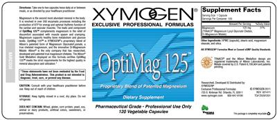 Photo of the XYMOGEN OptiMag 125 label