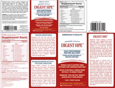 Photo of the American Health Digest HPE label
