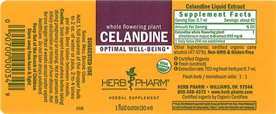 Photo of the Herb Pharm Celandine label