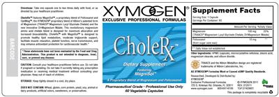 Photo of the XYMOGEN CholeRx label