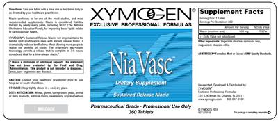 Photo of the XYMOGEN Nia Vasc label