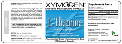 Photo of the XYMOGEN L-Theanine label