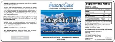 Photo of the Arctic Oils OmegaPure EPA label