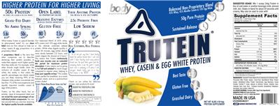 Photo of the Body Nutrition Trutein Banana Cream label