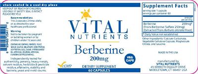 Berberine 200 mg