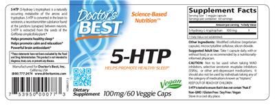 Photo of the Doctor's Best 5-HTP label