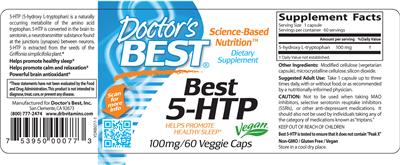 Photo of the Doctor's Best Best 5-HTP label