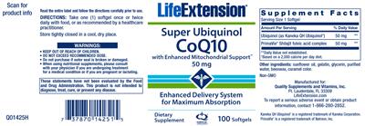 Super Ubiquinol CoQ10 With Enhanced Mitochondrial Support 50 mg