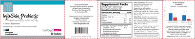 Label of Infa Skin Probiotic