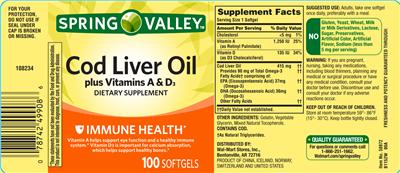 Cod Liver Oil Plus Vitamins A & D3