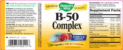 Photo of the Nature's Way B-50 Complex label