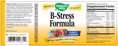 Photo of the Nature's Way B-Stress Formula with Eleuthero label