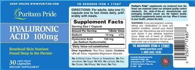 Hyaluronic Acid 100 mg