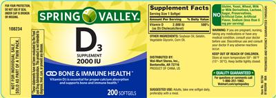 D3 Supplement 2000 IU