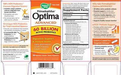 Primadophilus Optima Advanced 60 Billion
