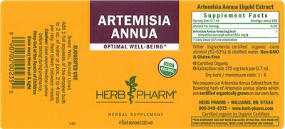 Photo of the Herb Pharm Artemisia Annua label