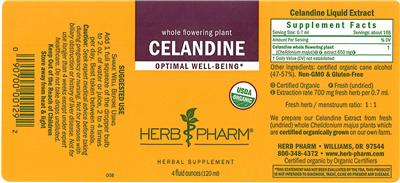 Photo of the Herb Pharm Celandine label