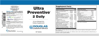 Photo of the Douglas Laboratories Ultra Preventive 2 Daily label