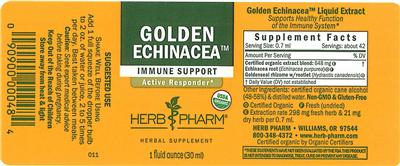 Photo of the Herb Pharm Golden Echinacea label