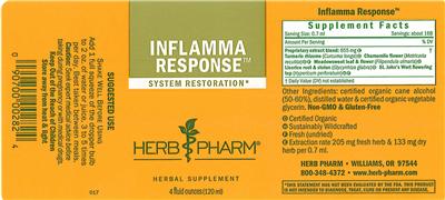 Photo of the Herb Pharm Inflamma Response label