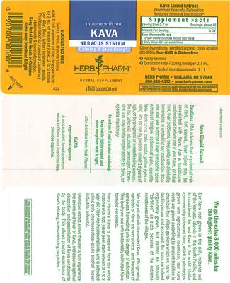 Photo of the Herb Pharm Kava label