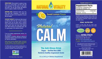 Natural CALM Sweet Lemon Flavor