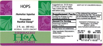 Photo of the Herbalist & Alchemist Hops label